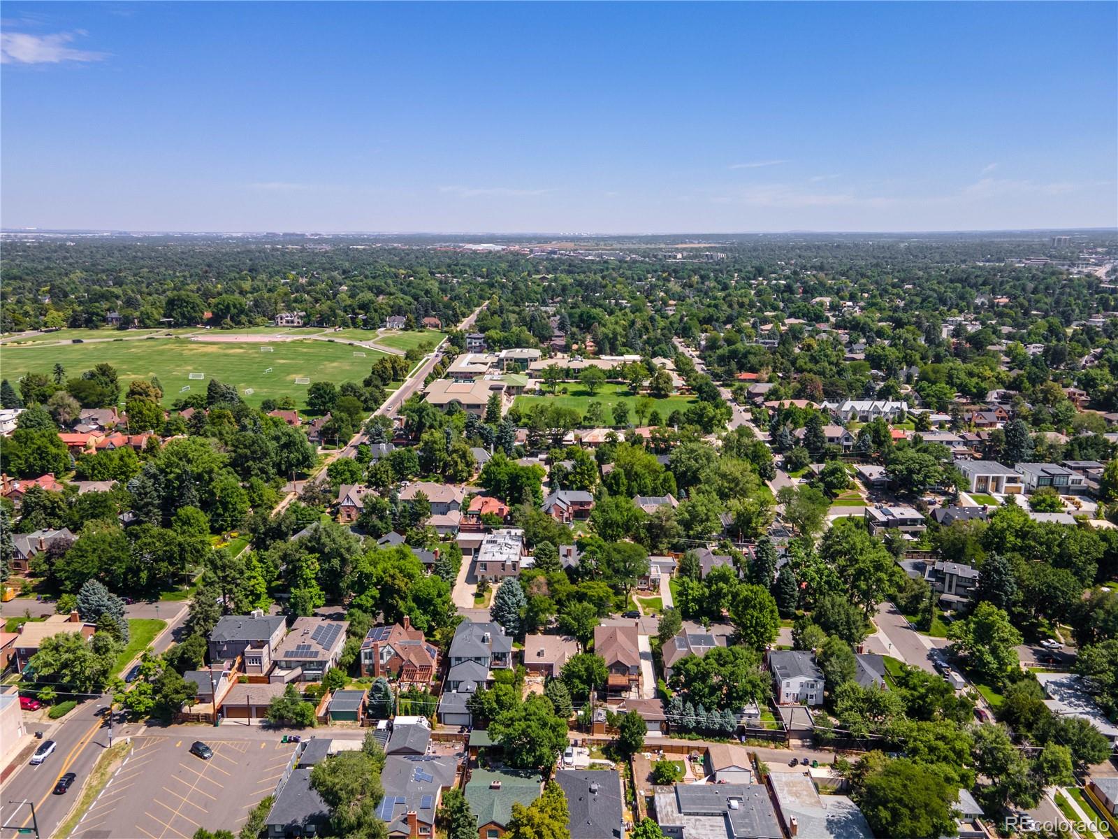 43 Albion Street Denver, CO 80220 - Photo 22 of 25 an aerial view of a city with lots of residential buildings