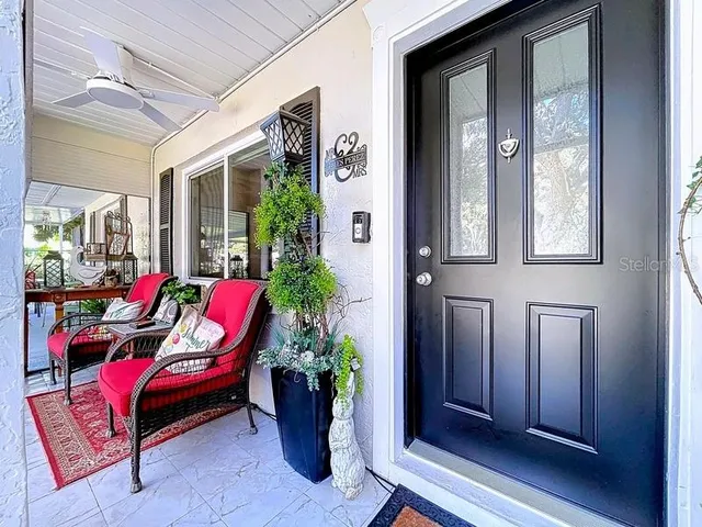 a view of outdoor space deck and living room