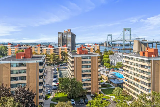a view of a city with tall buildings