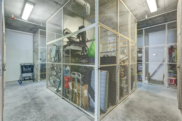 a view of a city with lawn chairs