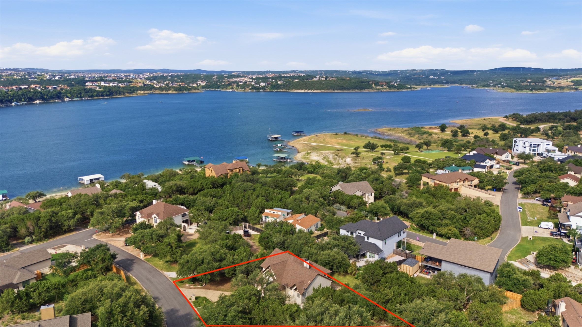 700 Augusta Circle Point Venture, TX 78645 - Photo 28 of 35 Elevated views of the shimmering lake and lush surroundings await.