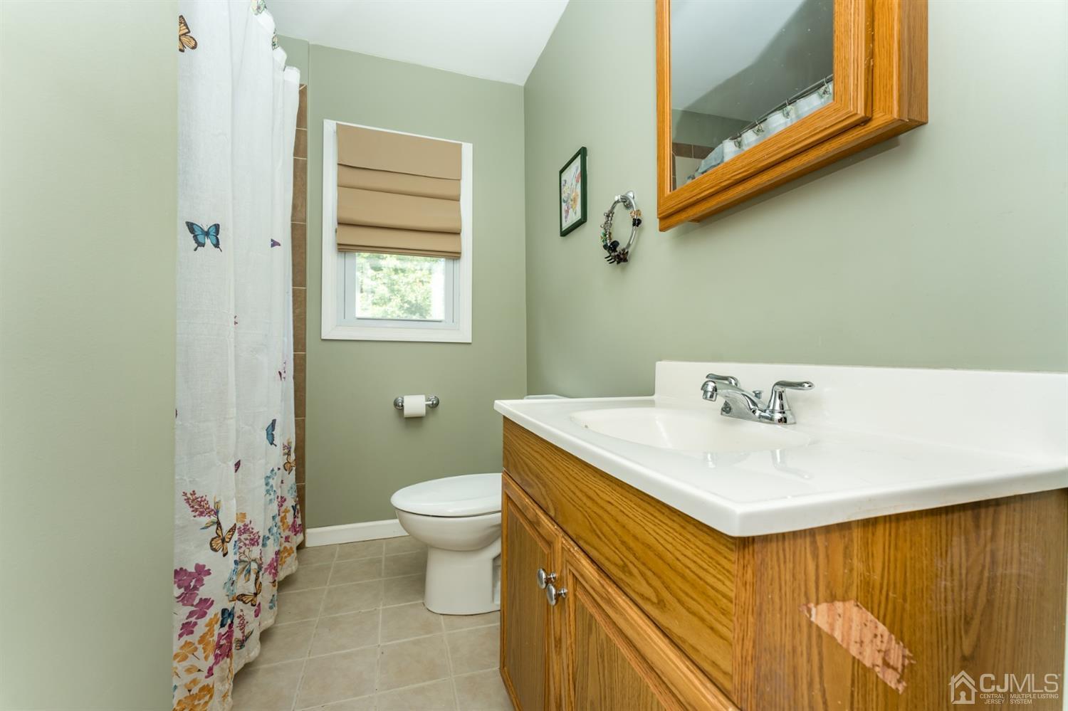 28 West Upper Ferry Road Ewing, NJ 08628 - Photo 16 of 19 a bathroom with a sink a toilet and a mirror
