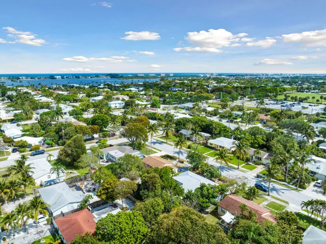 an aerial view of a city