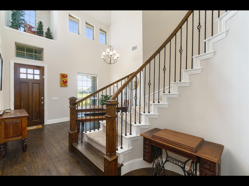 191 Daniel Drive Van Alstyne, TX 75495 - Photo 4 of 32 a view of entryway and hall with wooden floor