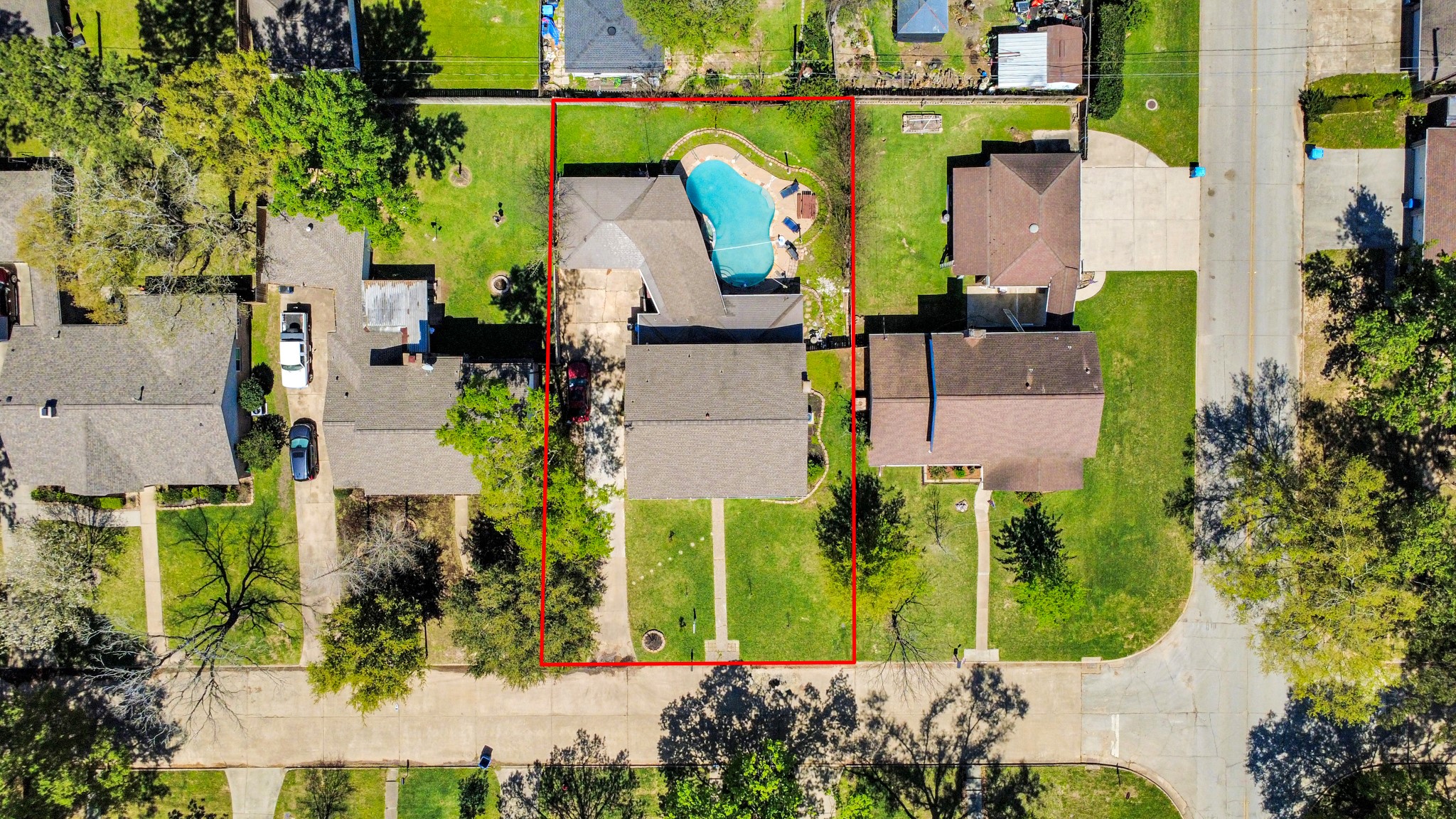 1011 Whitestone Lane Houston, TX 77073 - Photo 48 of 48 an aerial view of a house with outdoor space