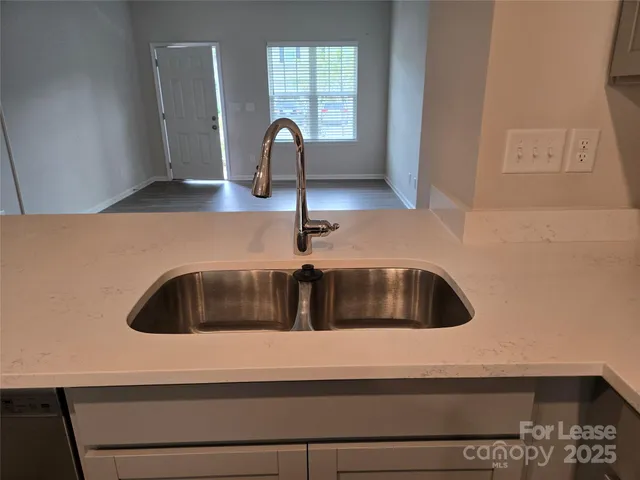 a close view of sink and tap