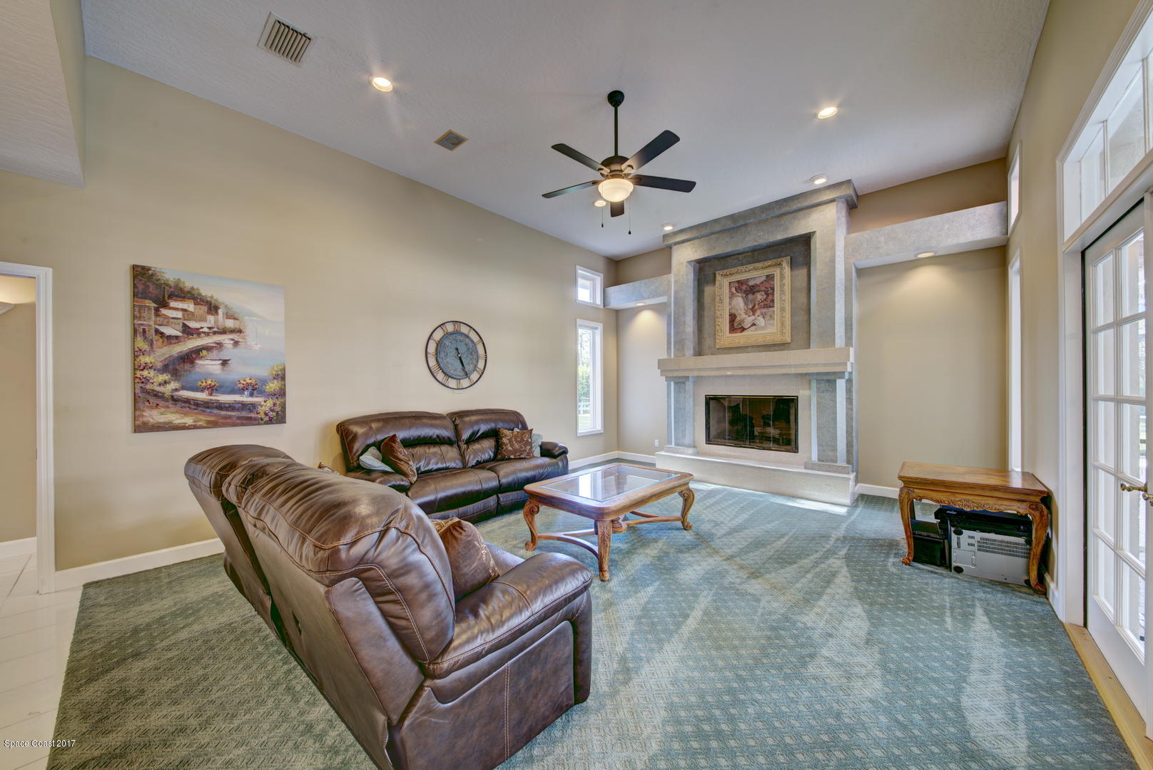 3755 Big Pine Road Melbourne, FL 32934 - Photo 31 of 73 Family Room with Fireplace