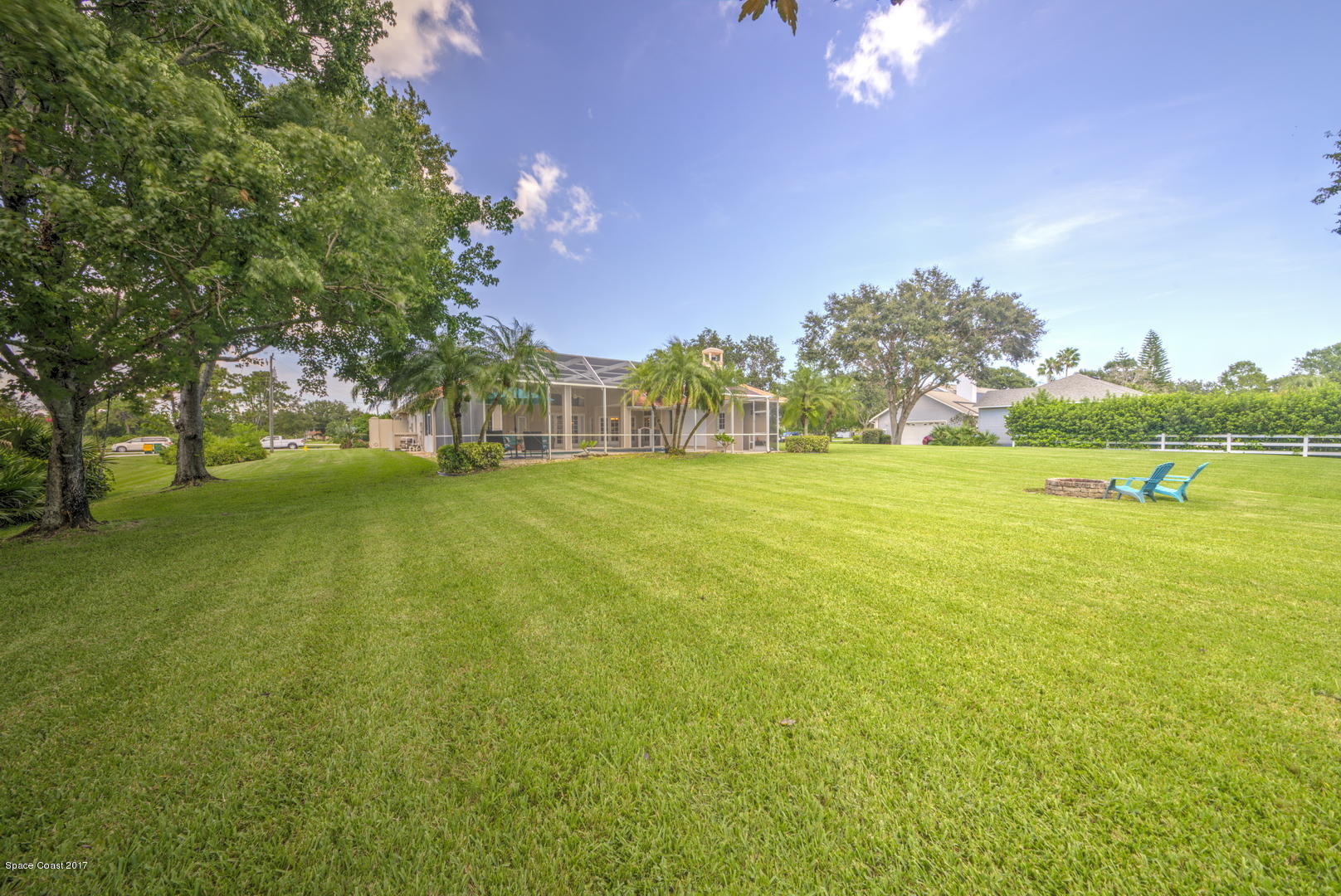 3755 Big Pine Road Melbourne, FL 32934 - Photo 64 of 73 Backyard with Firepit