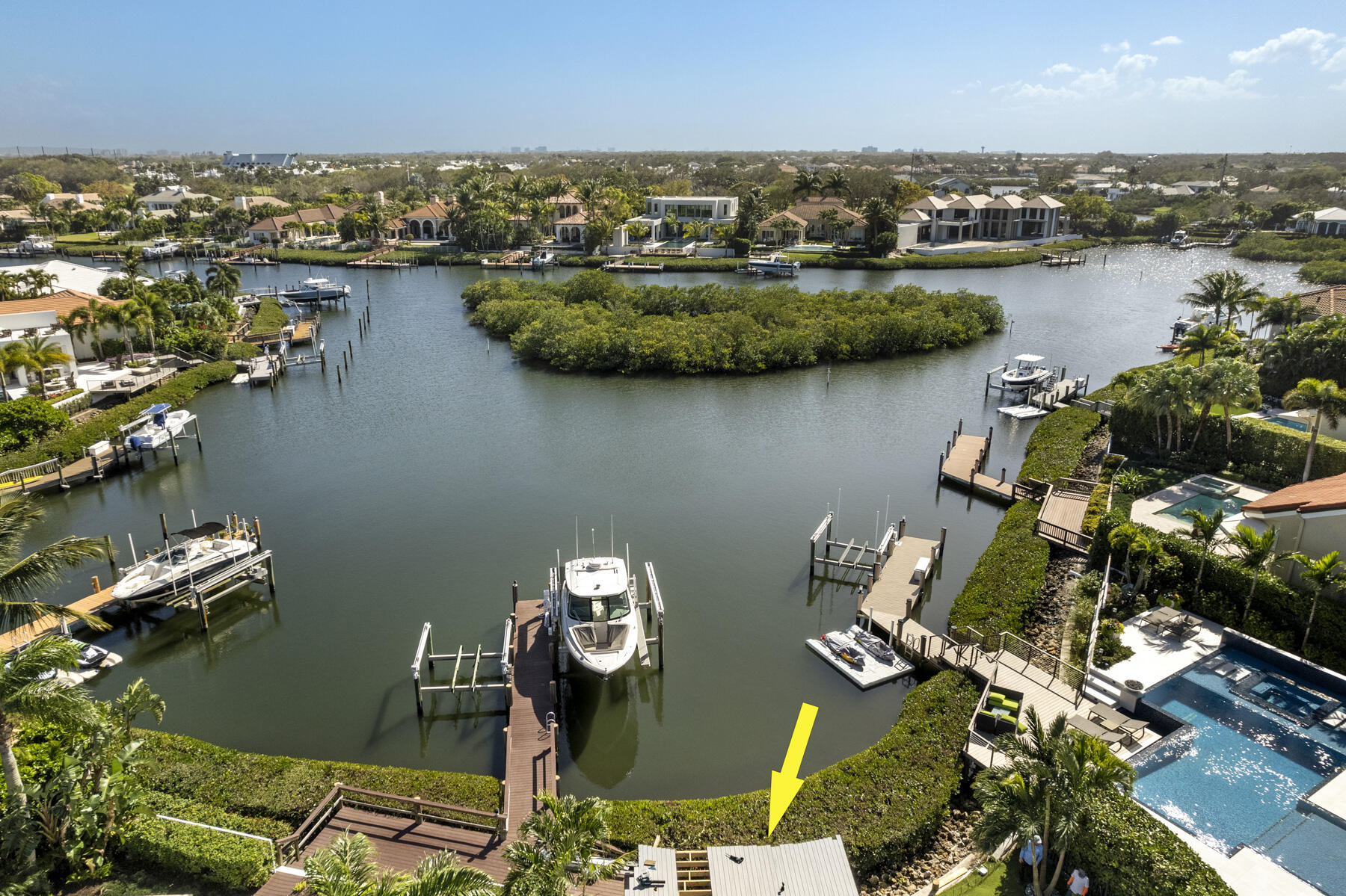 245 Regatta Drive Jupiter, FL 33477 - Photo 43 of 51 an aerial view of ocean residential house with outdoor space