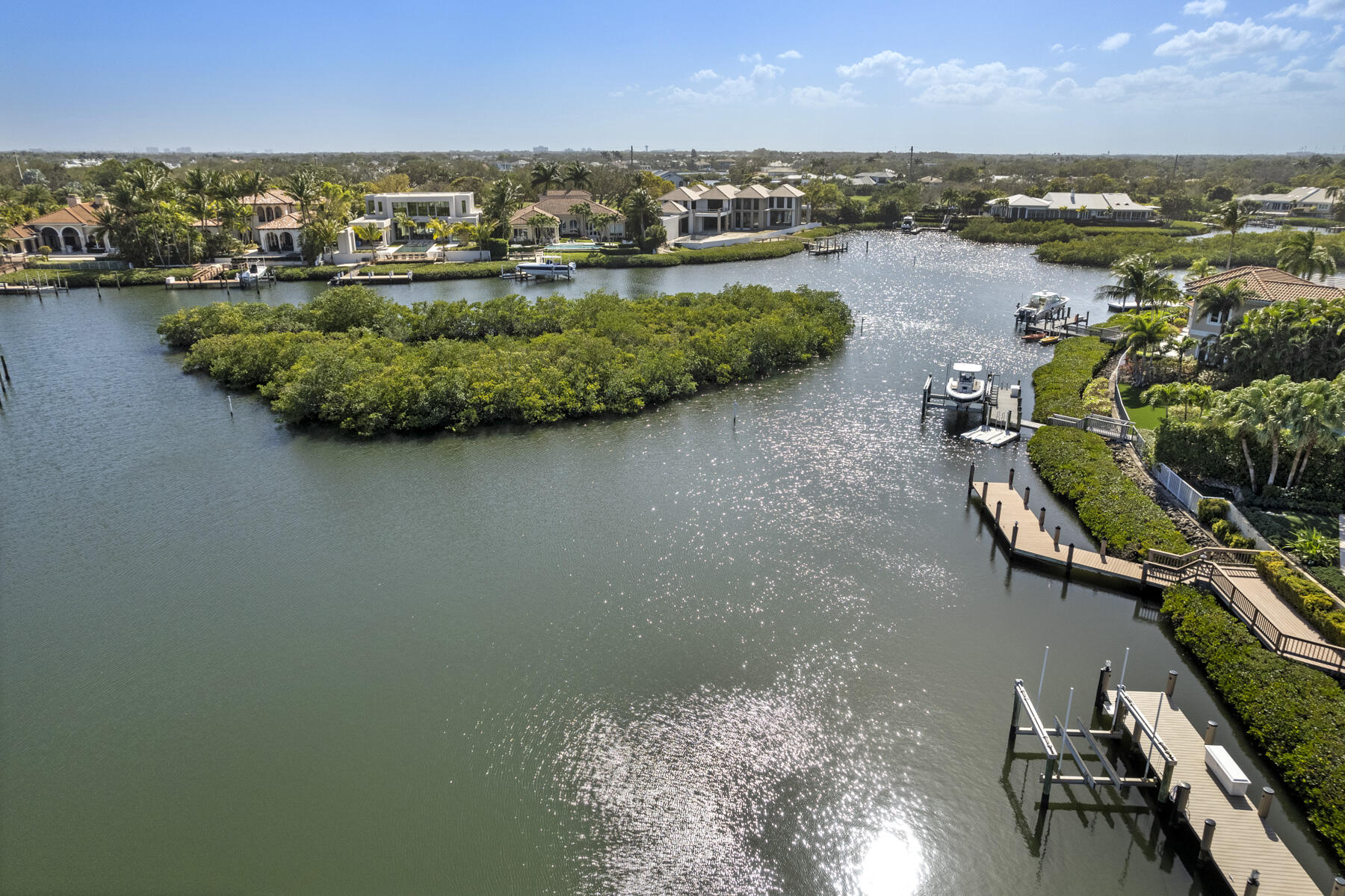 245 Regatta Drive Jupiter, FL 33477 - Photo 44 of 51 an aerial view of a houses with ocean view