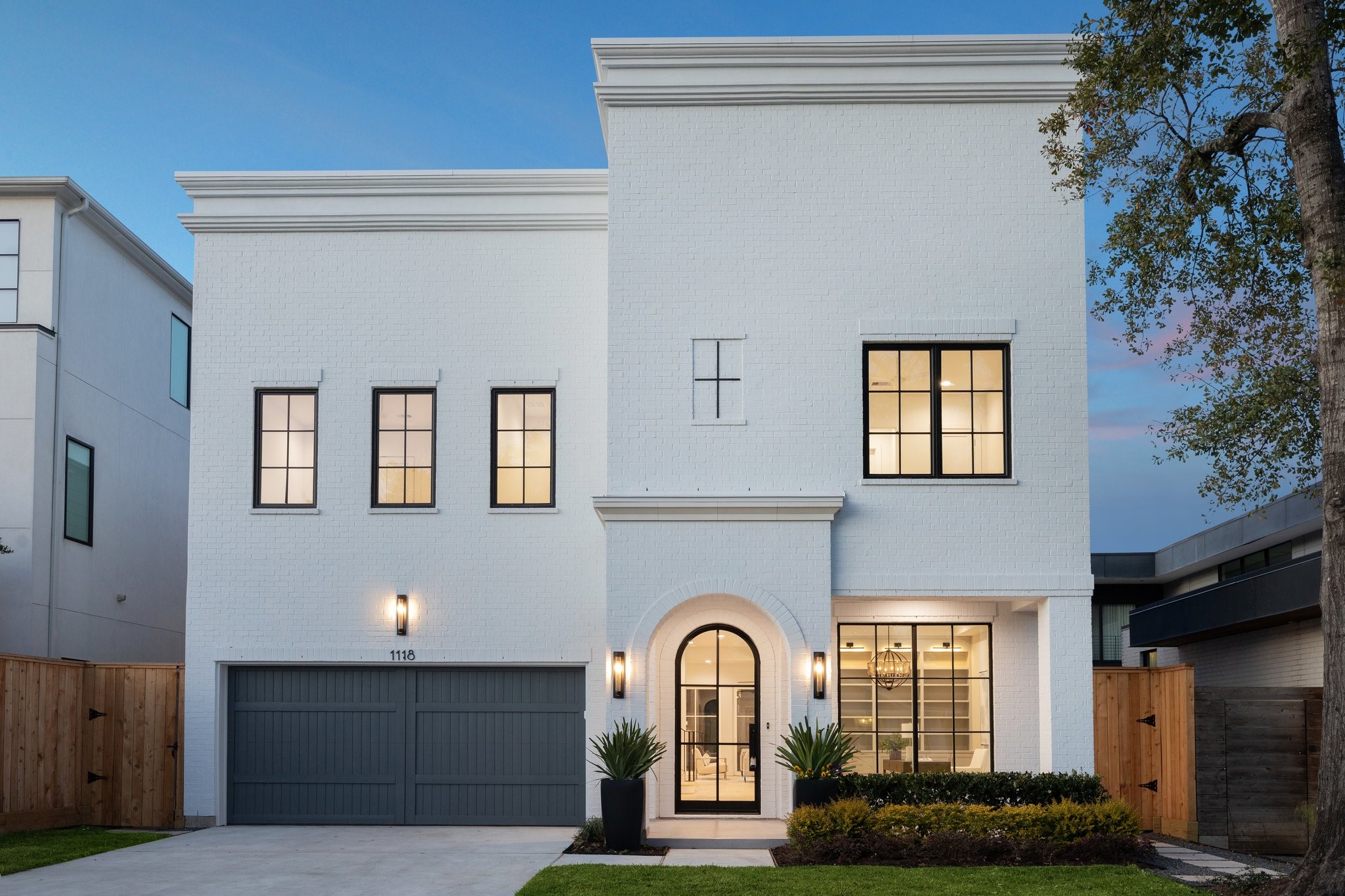 a front view of a house