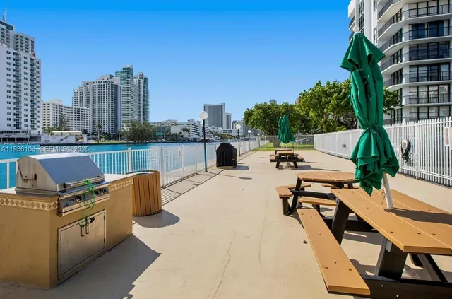 a view of outdoor space with seating area