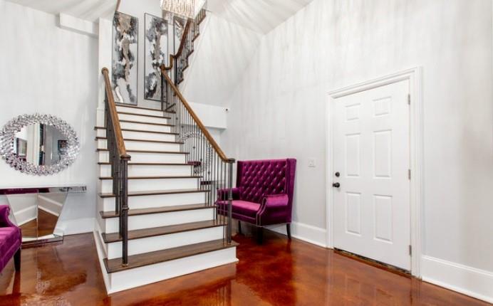 Undisclosed Address Milton, GA 30004 - Photo 7 of 118 a view of entryway with wooden floor and stairs