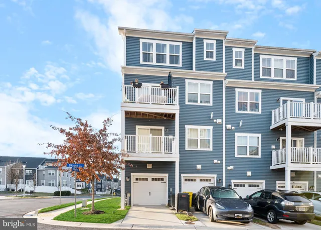 a front view of a building with street view
