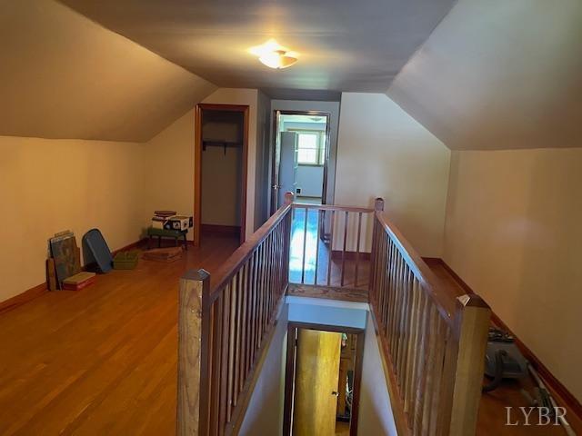 2393 Grit Road Hurt, VA 24563 - Photo 18 of 22 a view of a staircase with wooden floor and stairs