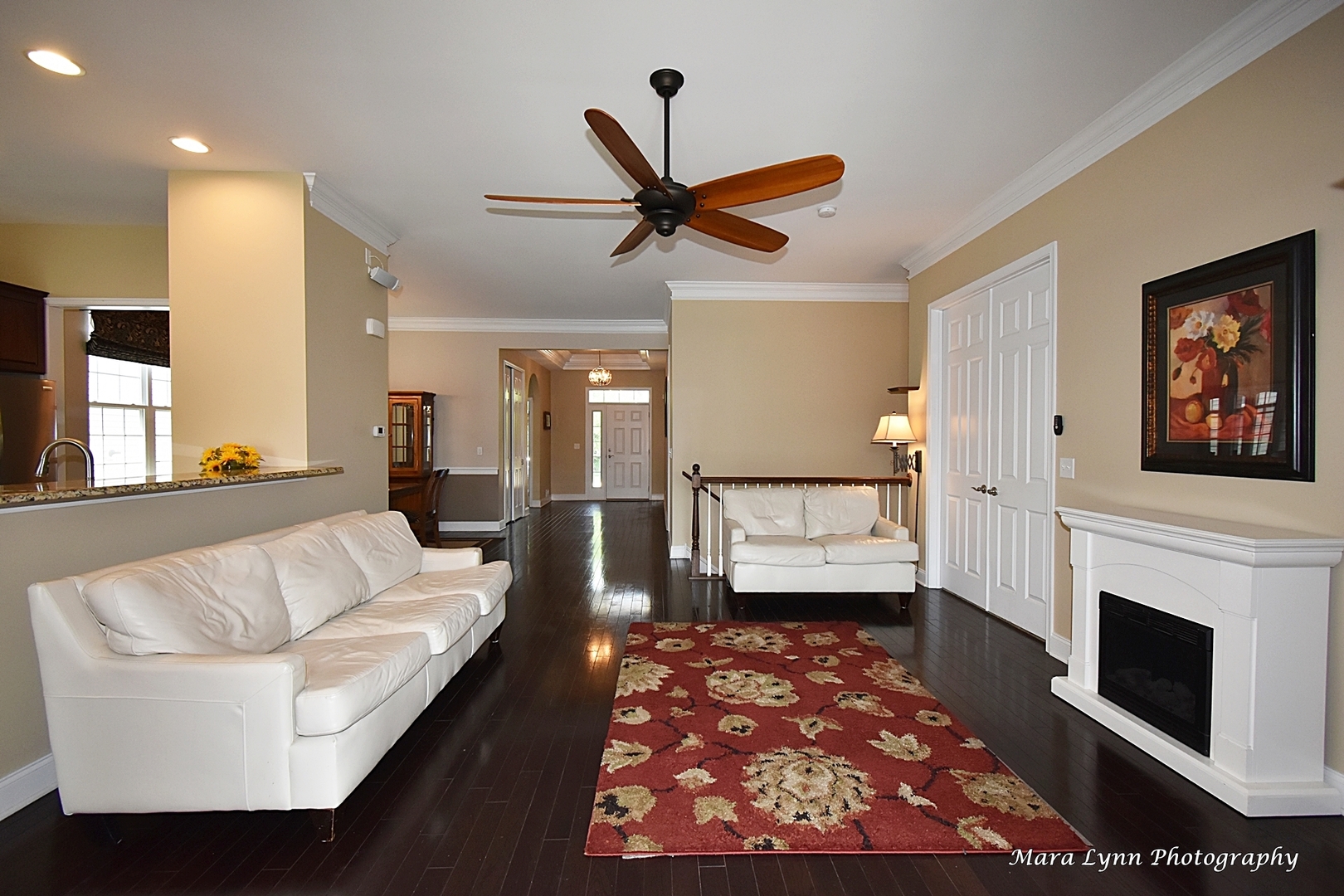 3881 Valhalla Drive Elgin, IL 60124 - Photo 16 of 39 a living room with furniture a rug and a fireplace
