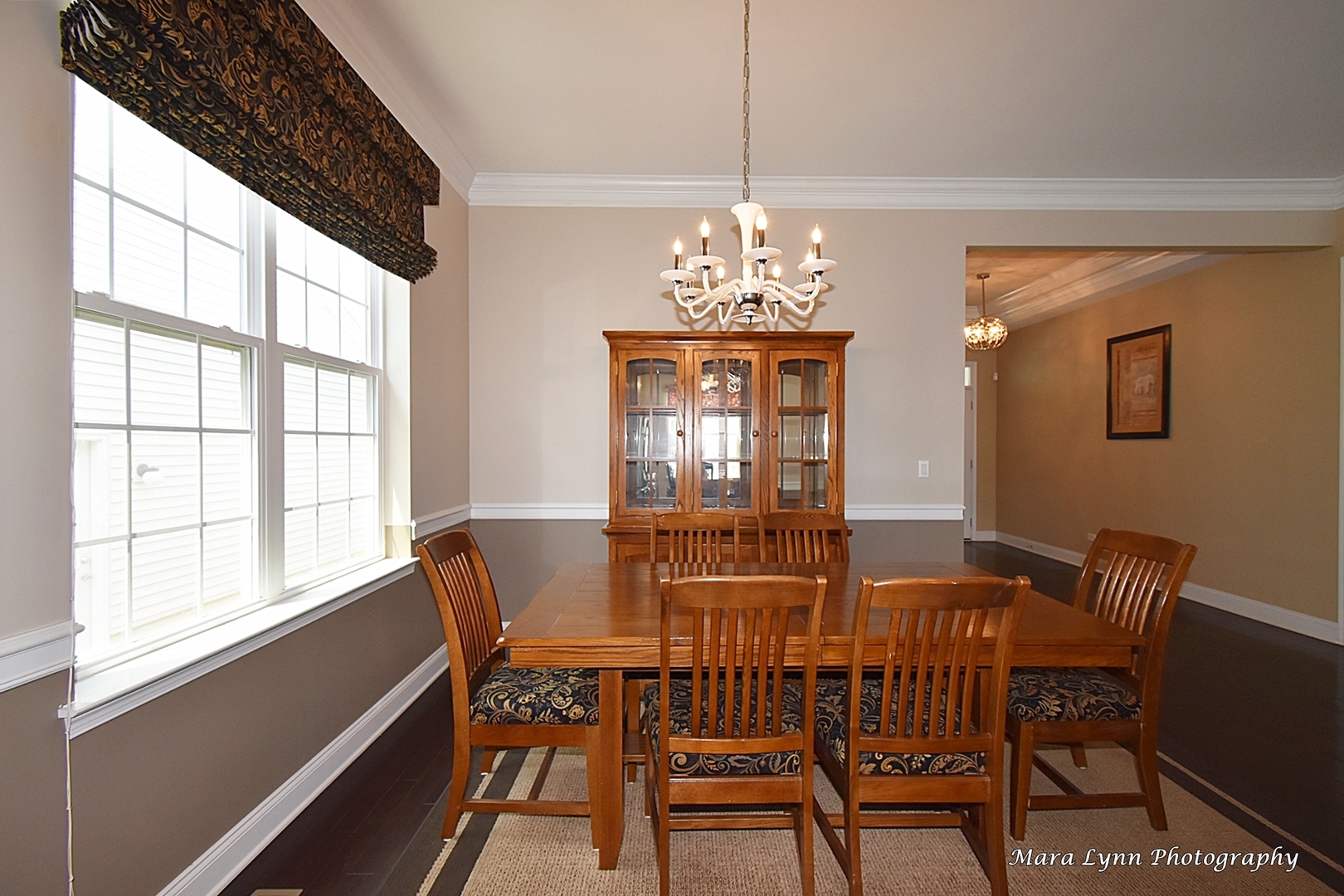 3881 Valhalla Drive Elgin, IL 60124 - Photo 8 of 39 a view of a dining room with furniture a chandelier and window