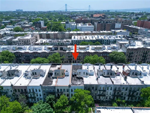 an aerial view of multiple house