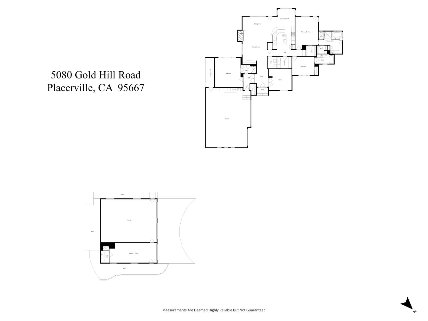 5080 Gold Hill Road Placerville, CA 95667 - Photo 60 of 63 Main home upper right and ADU out-building lower left.