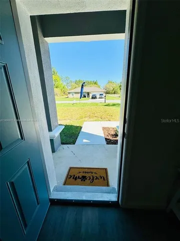 a view of an outdoor space with seating area