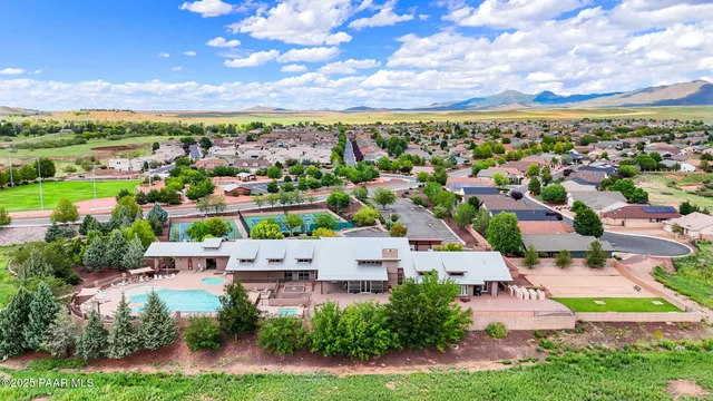 an aerial view of multiple house