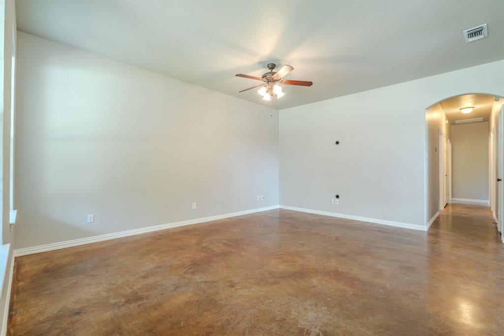 403 Summer Tree Lane Springtown, TX 76082 - Photo 3 of 19 Living room featuring ceiling fan, fresh paint and hallway