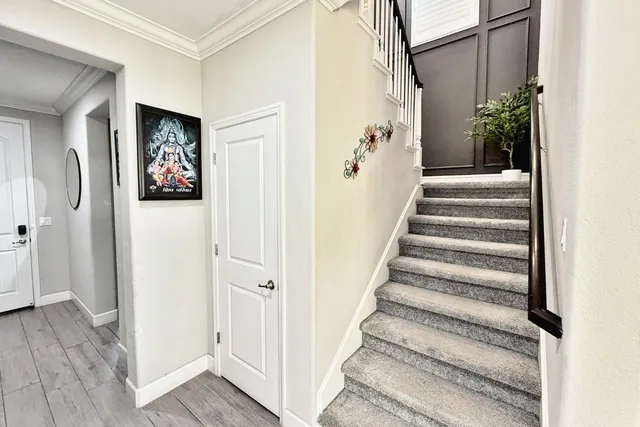 a view of a hallway with a hallway