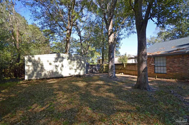 a view of outdoor space with garden