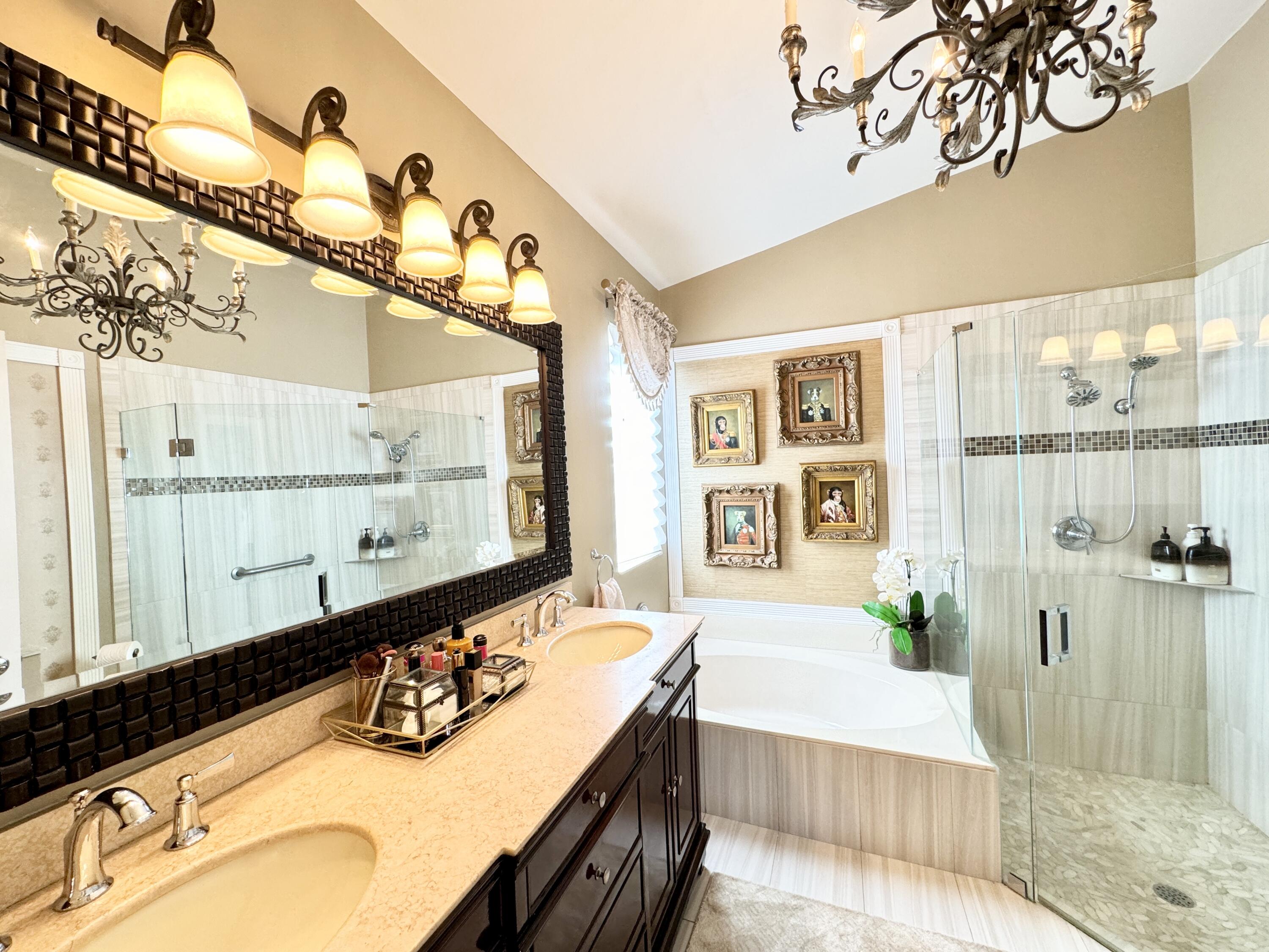 7687 Cherry Blossom Street Boynton Beach, FL 33437 - Photo 14 of 37 master bath w/ tu and shower