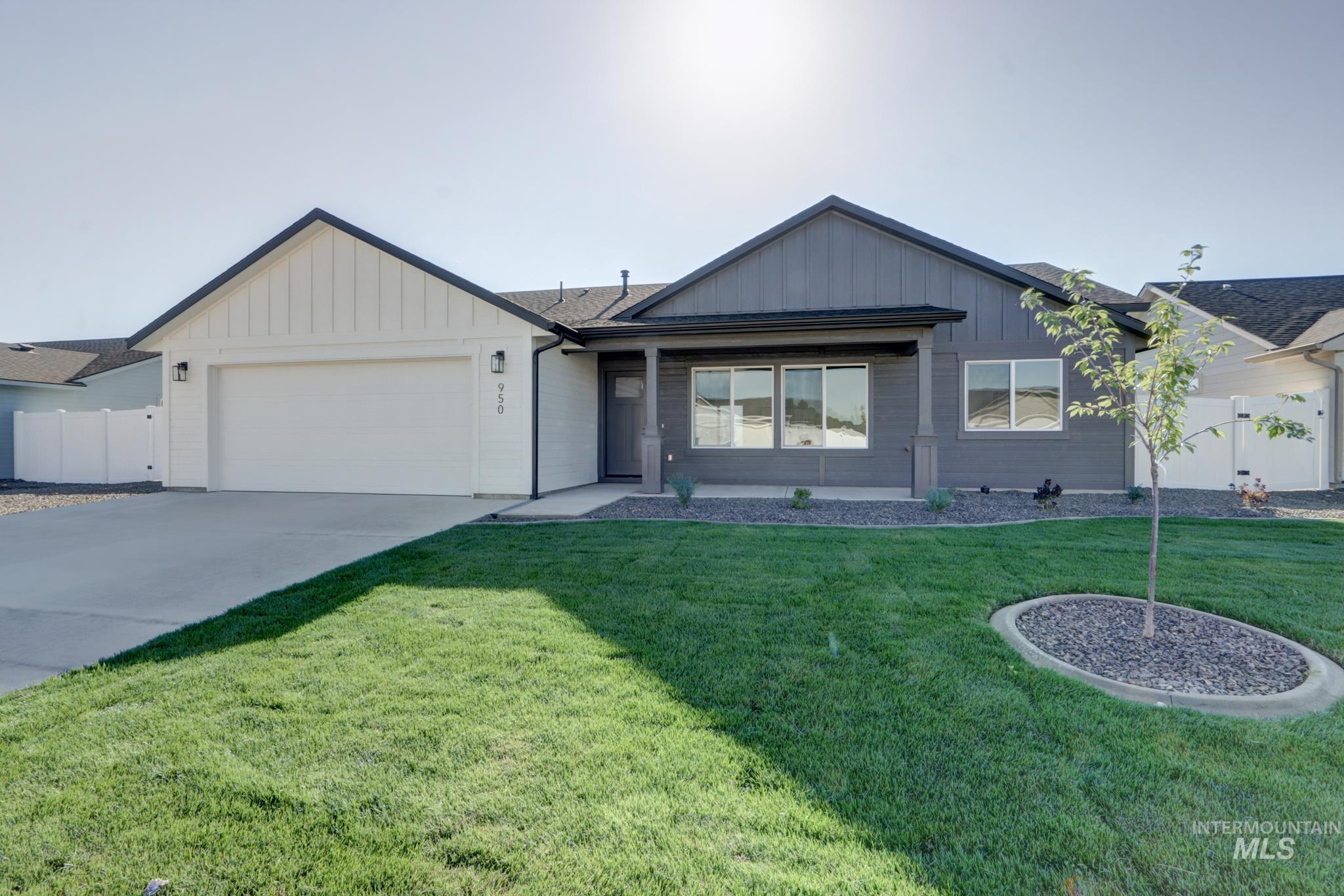 950 Campbell Street Vale, OR 97918 - Photo 1 of 39 Contemporary single-story residence featuring a two-tone exterior with vertical siding and board and batten accents