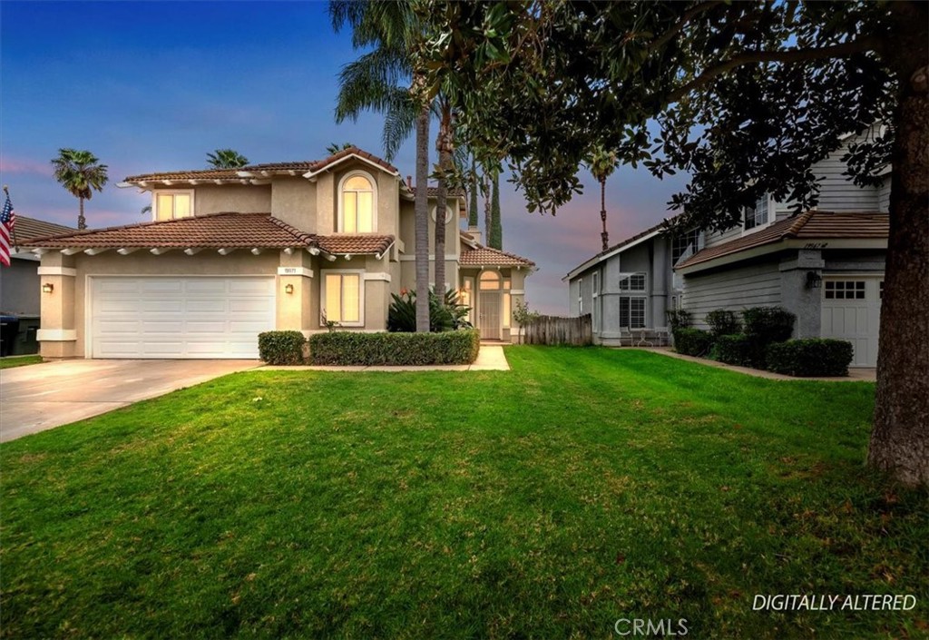 Front of home at twilight