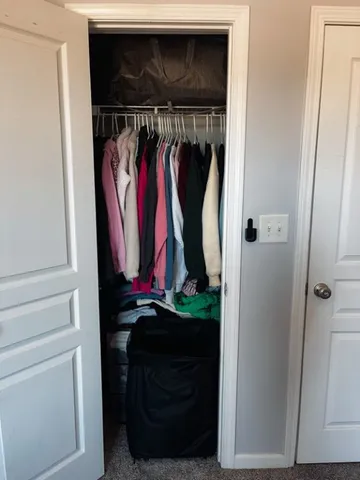 a view of a walk in closet