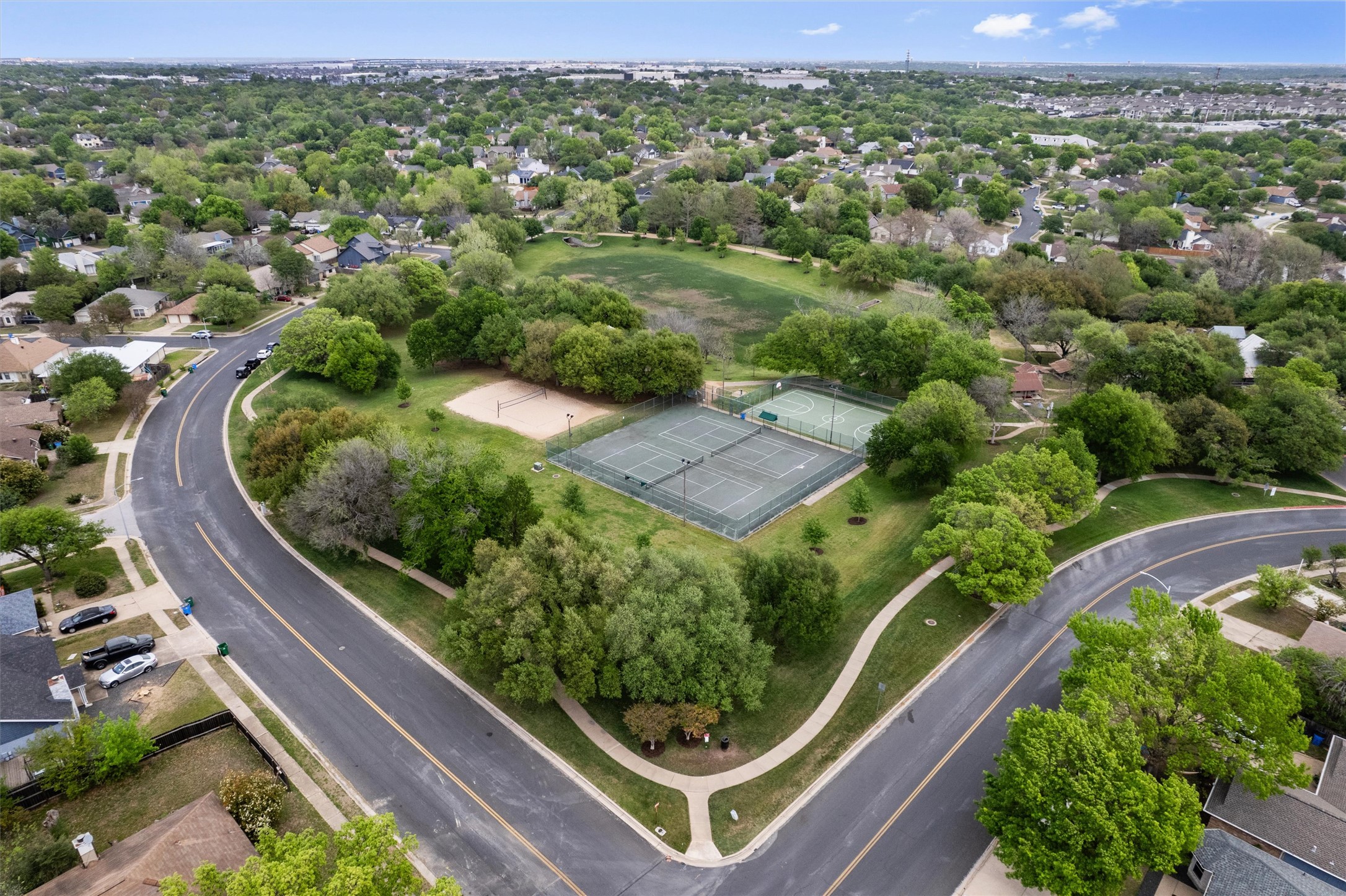 14818 Yellowleaf Trail Austin, TX 78728 - Photo 26 of 40 an aerial view of residential houses with outdoor space and trees