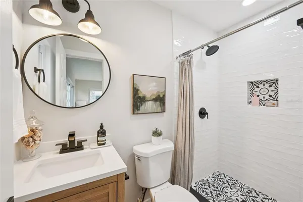 a workspace with furniture and wooden floor