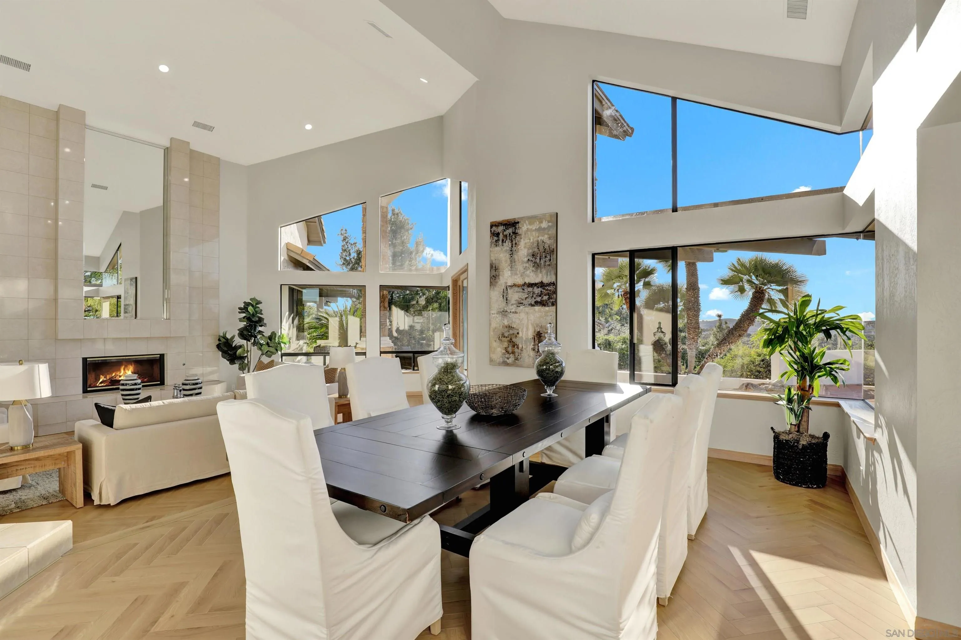 17801 Joyas Court Poway, CA 92064 - Photo 8 of 31 a view of a dining room with furniture one side kitchen view and wooden floor