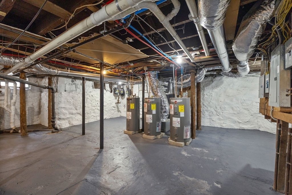 33 Clinton Street Framingham, MA 01702 - Photo 24 of 26 a view of water heater room with gym equipment