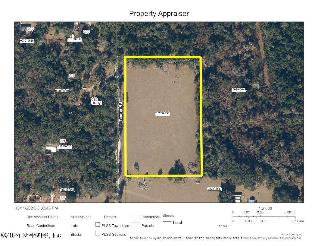 0 Tanner Road Florahome, FL 32140 - Photo 16 of 17 TannerRdGISAerial
