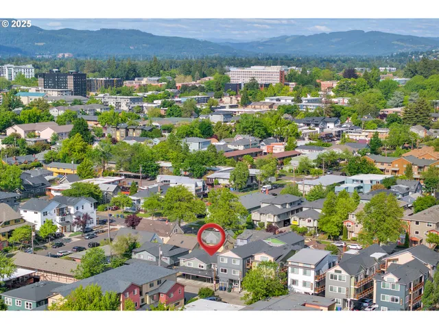 a view of city and mountain