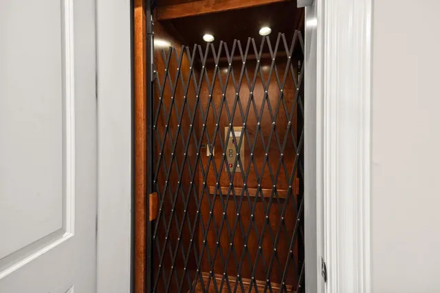 a view of a chairs and tables in patio