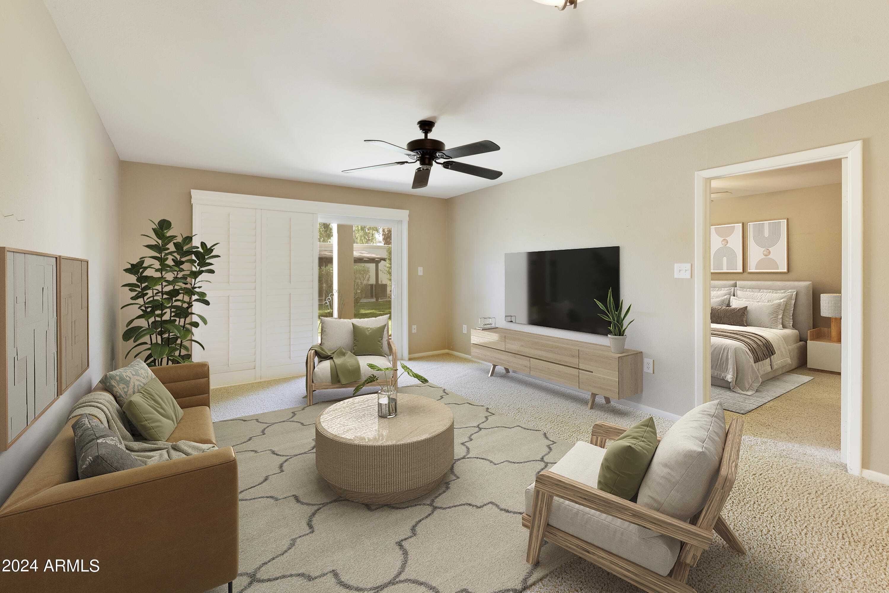 131 North Higley Road, Unit 116 Mesa, AZ 85205 - Photo 10 of 32 Living Room vitually staged