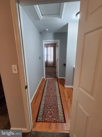 an empty room with a workbench