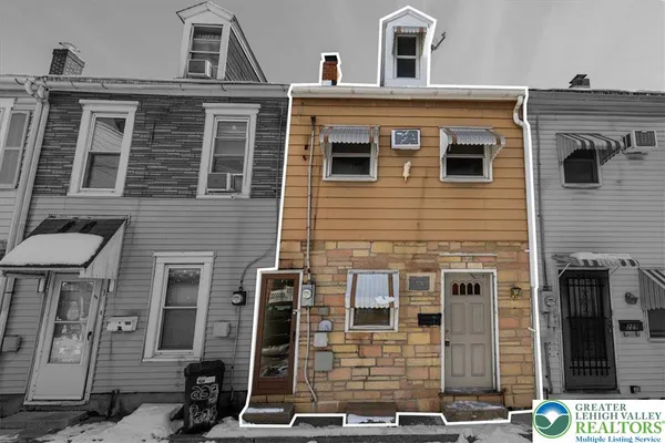 a front view of a house
