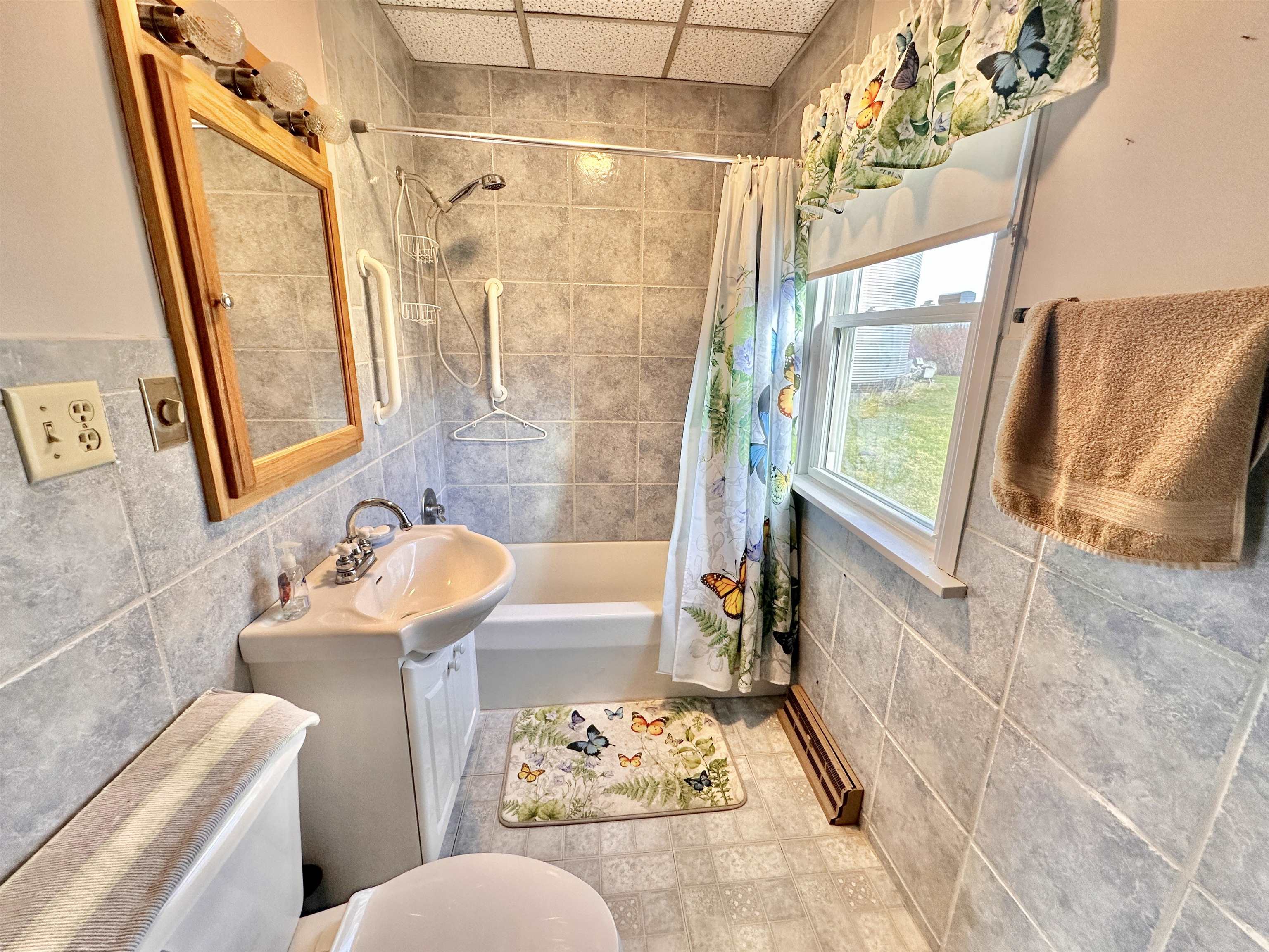 733 North Rock City Road Ridott, IL 61067 - Photo 14 of 35 a bathroom with a sink toilet and shower