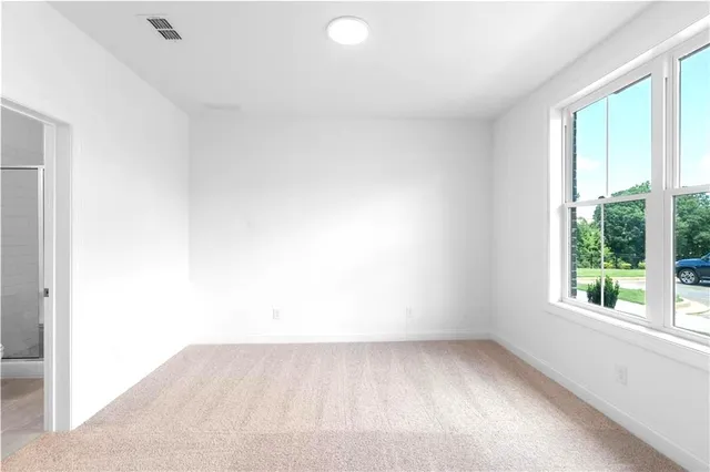 an empty room with a window