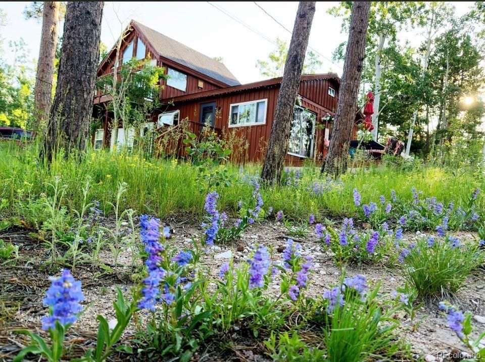 2 Debra Ann Road Golden, CO 80403 - Photo 36 of 41 a backyard of a house with lots of flower and trees