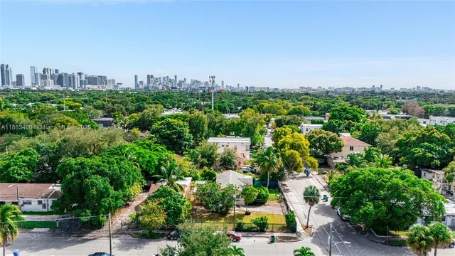 an aerial view of multiple house