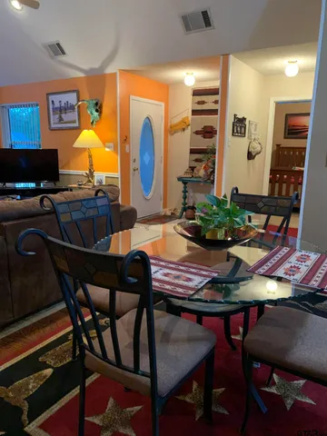 a kitchen with lots of counter top space