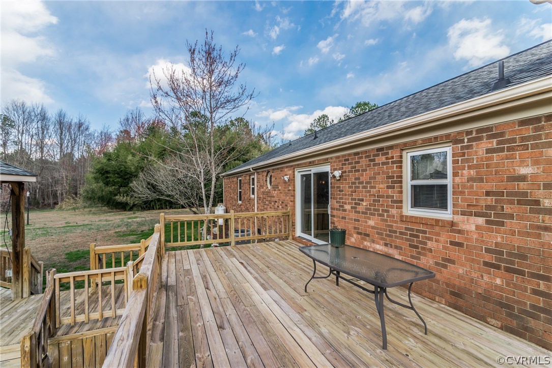 10623 River Road Chesterfield, VA 23838 - Photo 46 of 48 a balcony with wooden floor and outdoor seating