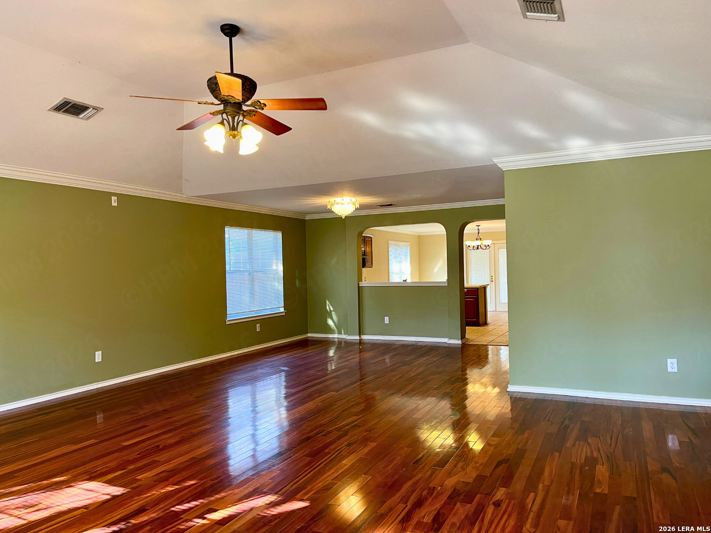 12219 Stable Rd Drive San Antonio, TX 78249 - Photo 6 of 21 a view of livingroom with hardwood floor and ceiling fan
