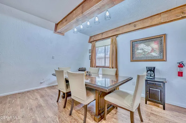 a view of a living room with furniture